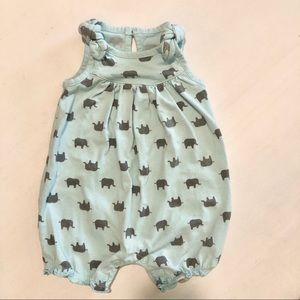 Sparkly elephant bubble romper